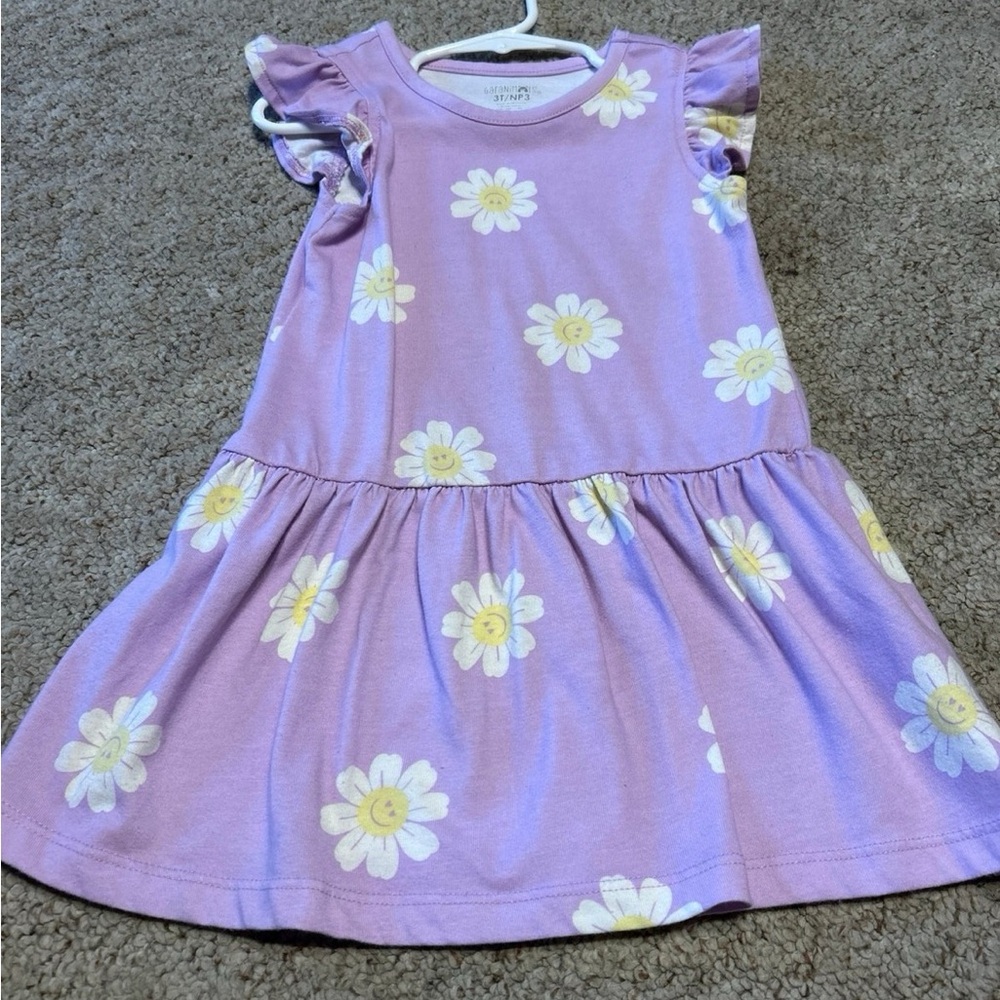 Little girl purple flowers dress
